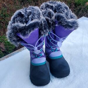 Kamik Purple and Black Kids Snow Boots